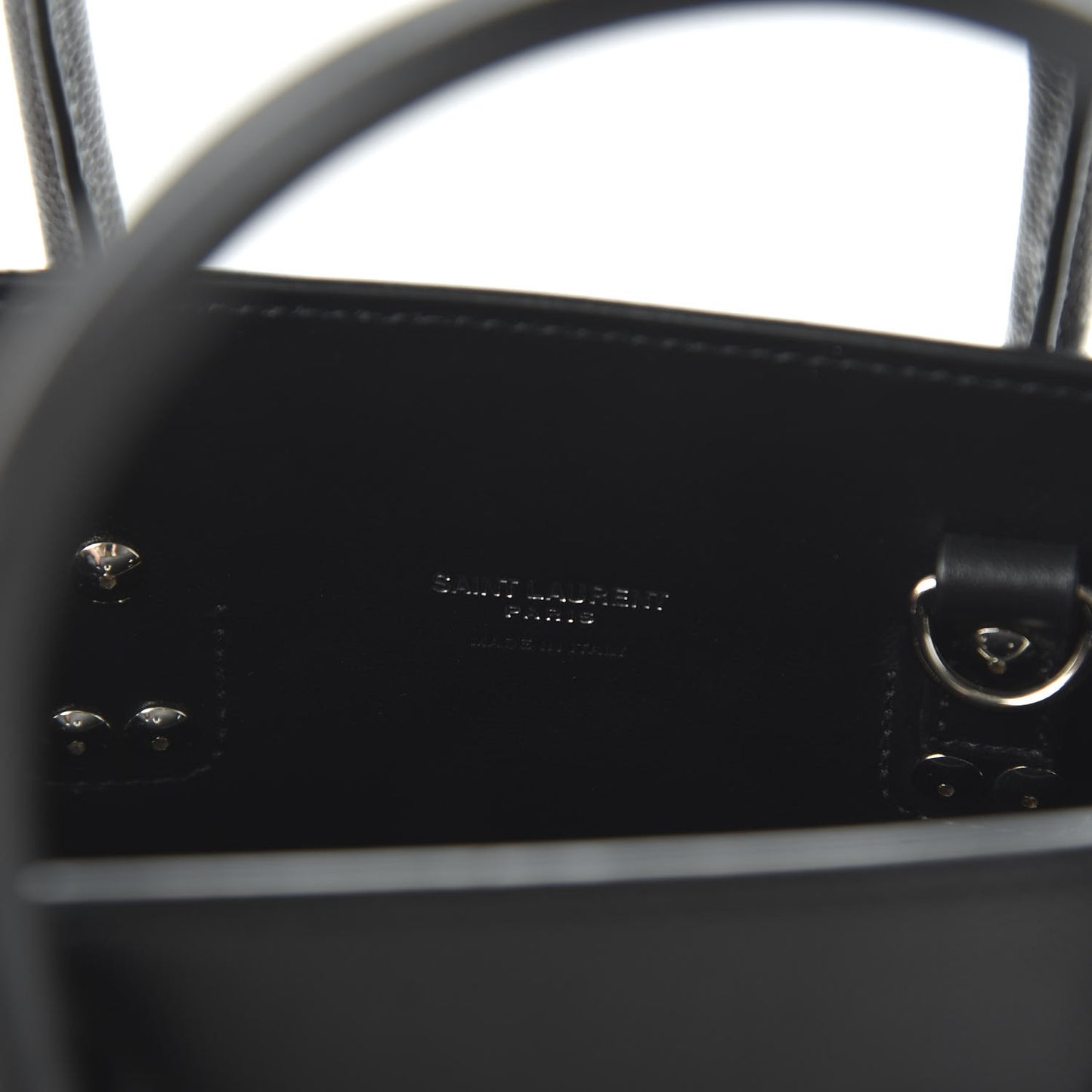 Grained Calfskin Baby Sac De Jour Black