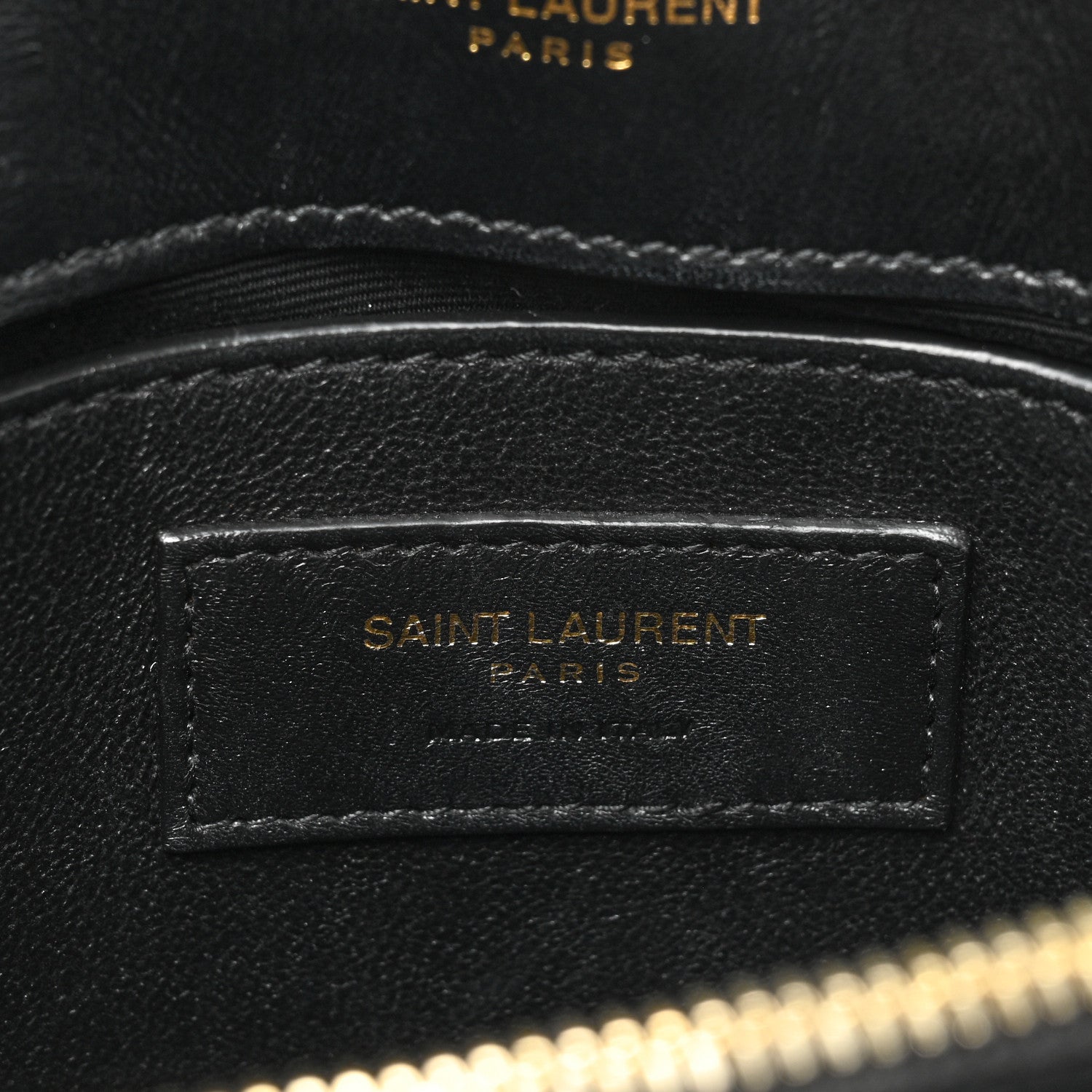 Saint Laurent Calfskin Y Quilted Monogram Small Loulou Chain Satchel Black 7 of 13