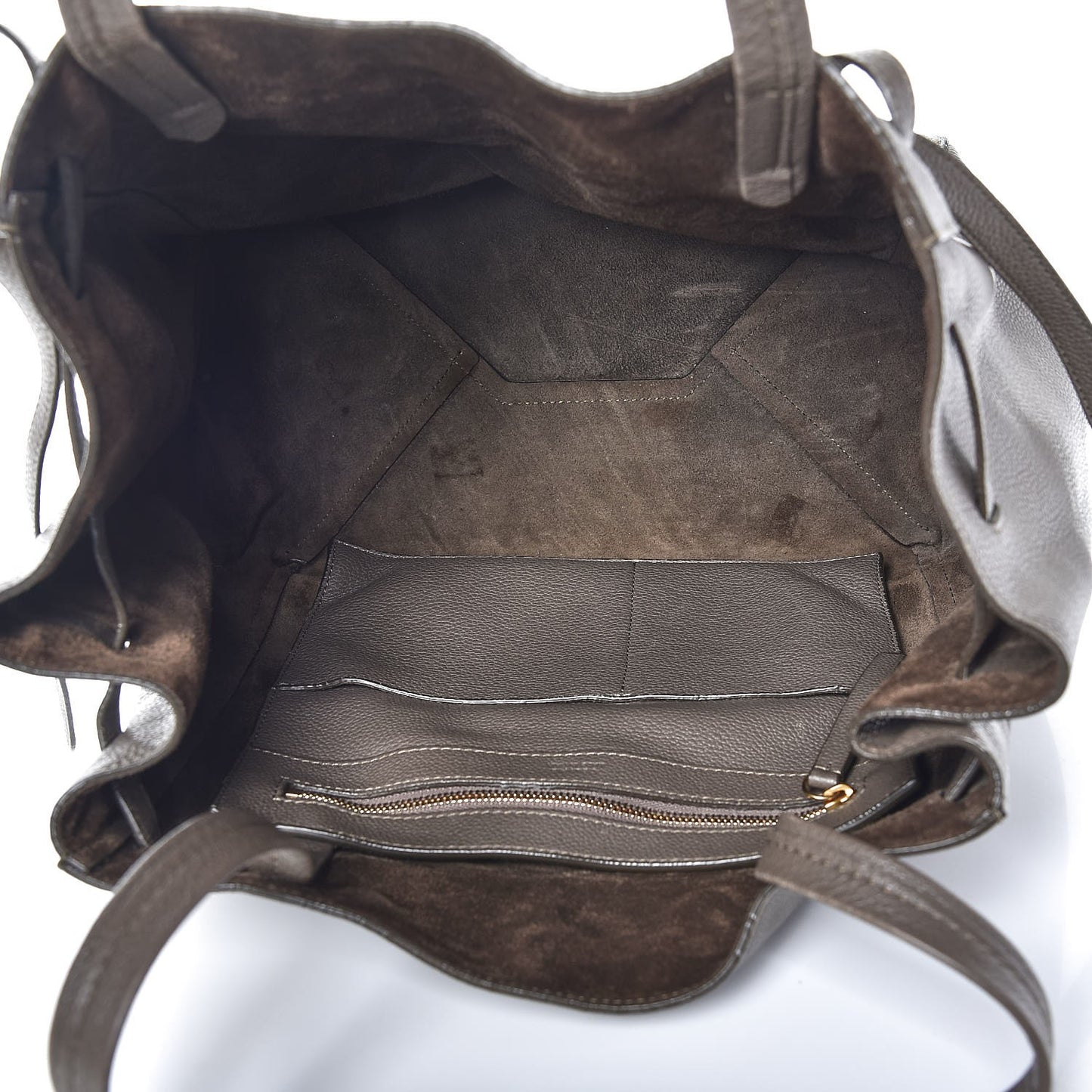 Soft Grained Calfskin Small Belt Cabas Phantom Taupe