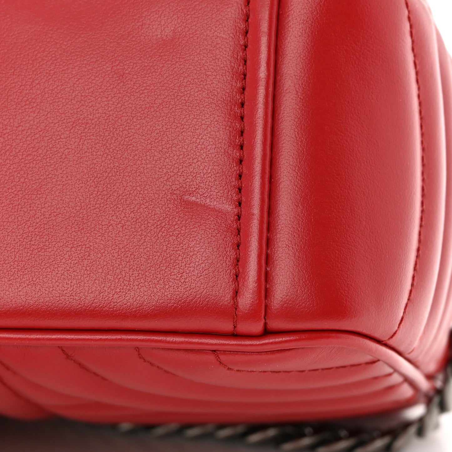 Soft Calfskin Diagramme Camera Bag Rosso