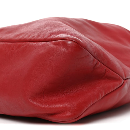 Gucci Calfskin Large Horsebit Chain Hobo Red 9 of 9