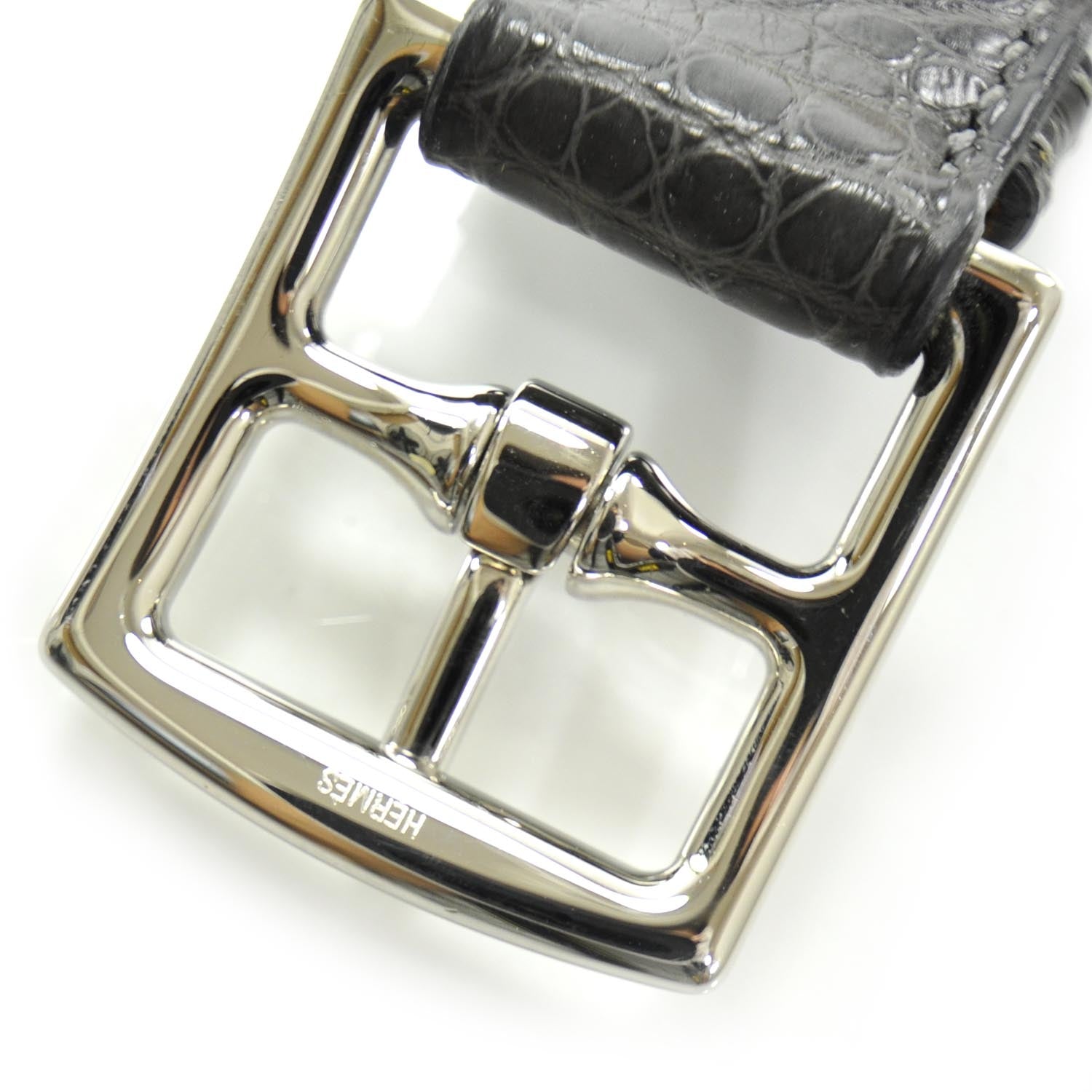 Hermes Crocodile Etriviere 2 Bracelet Gris Elephant 6 of 7