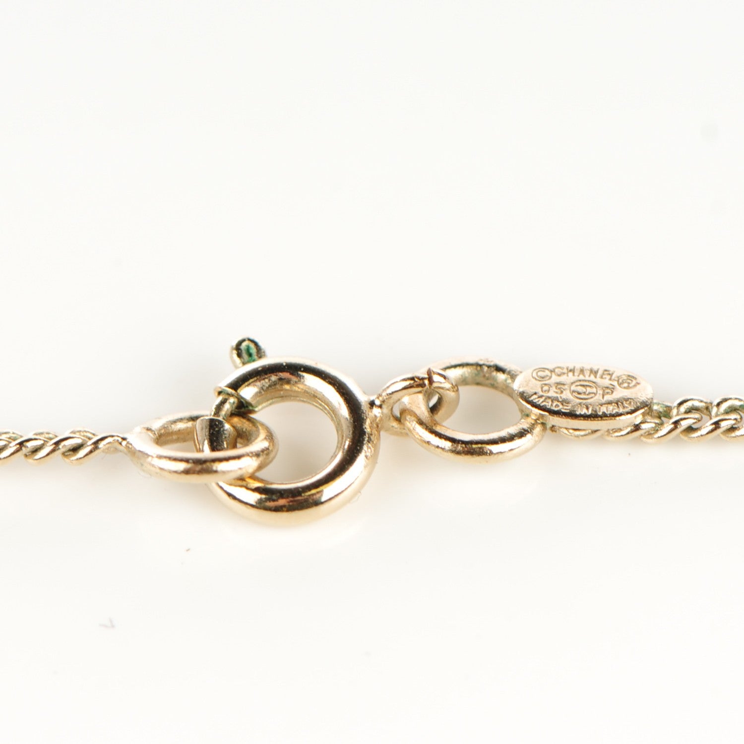 Chanel Enamel CC Camellia Necklace Gold 3 of 4