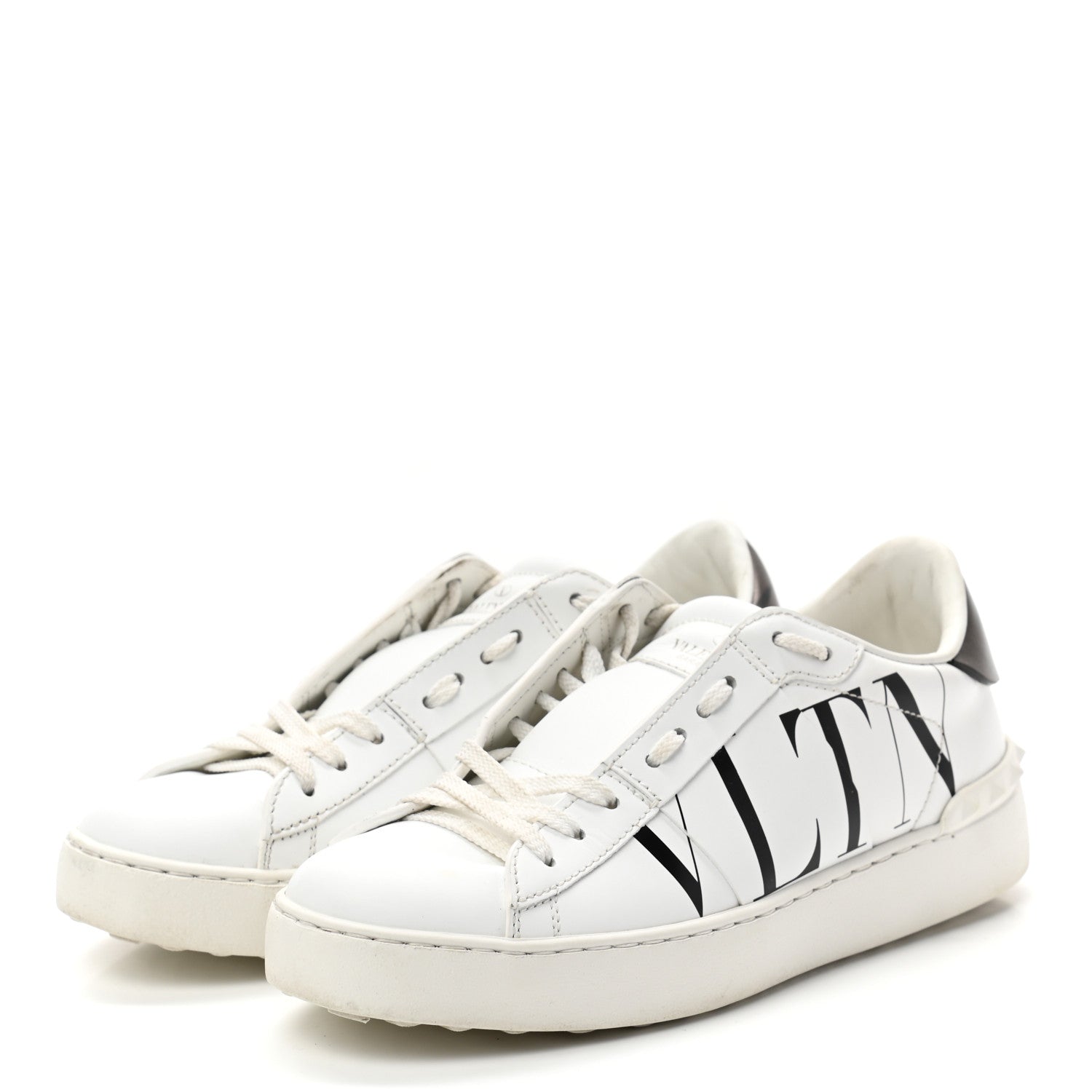 Valentino Garavani Calfskin VLTN Rockstud Open Sneakers 36 White 3 of 10