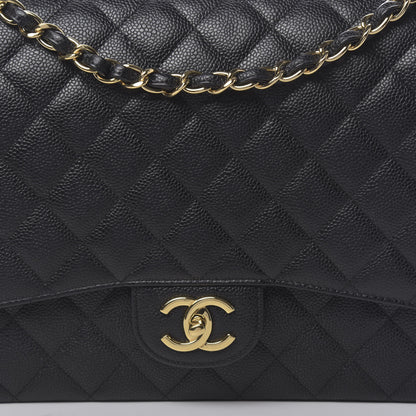 Chanel Caviar Quilted Maxi Double Flap Black 10 of 10
