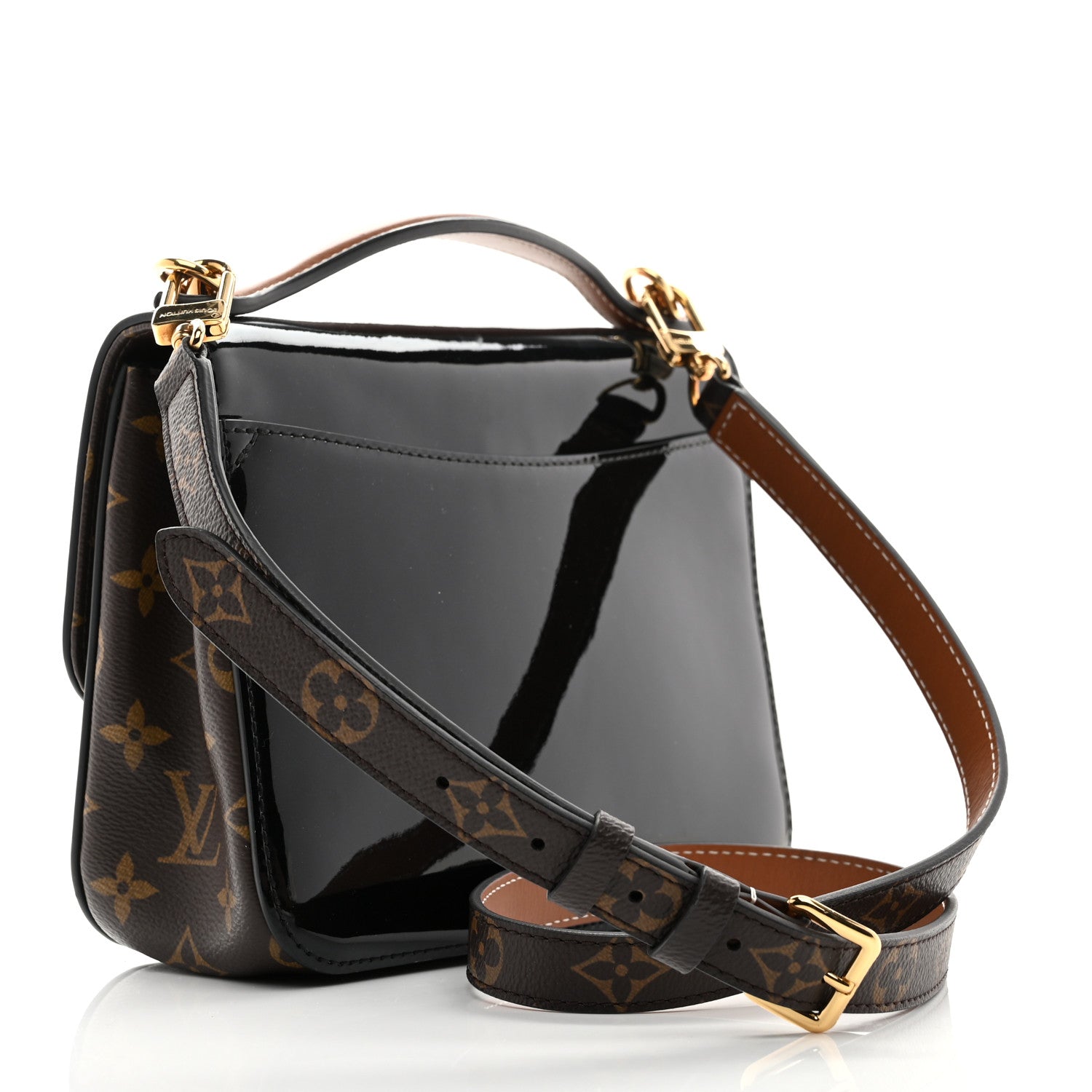 Louis Vuitton Patent Calfskin Monogram Cherrywood BB Black 2 of 12