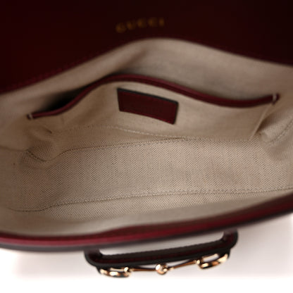 Gucci GG Supreme Monogram Horsebit 1955 Soft Small Shoulder Bag Beige Ebony Rosso Ancora 4 of 11