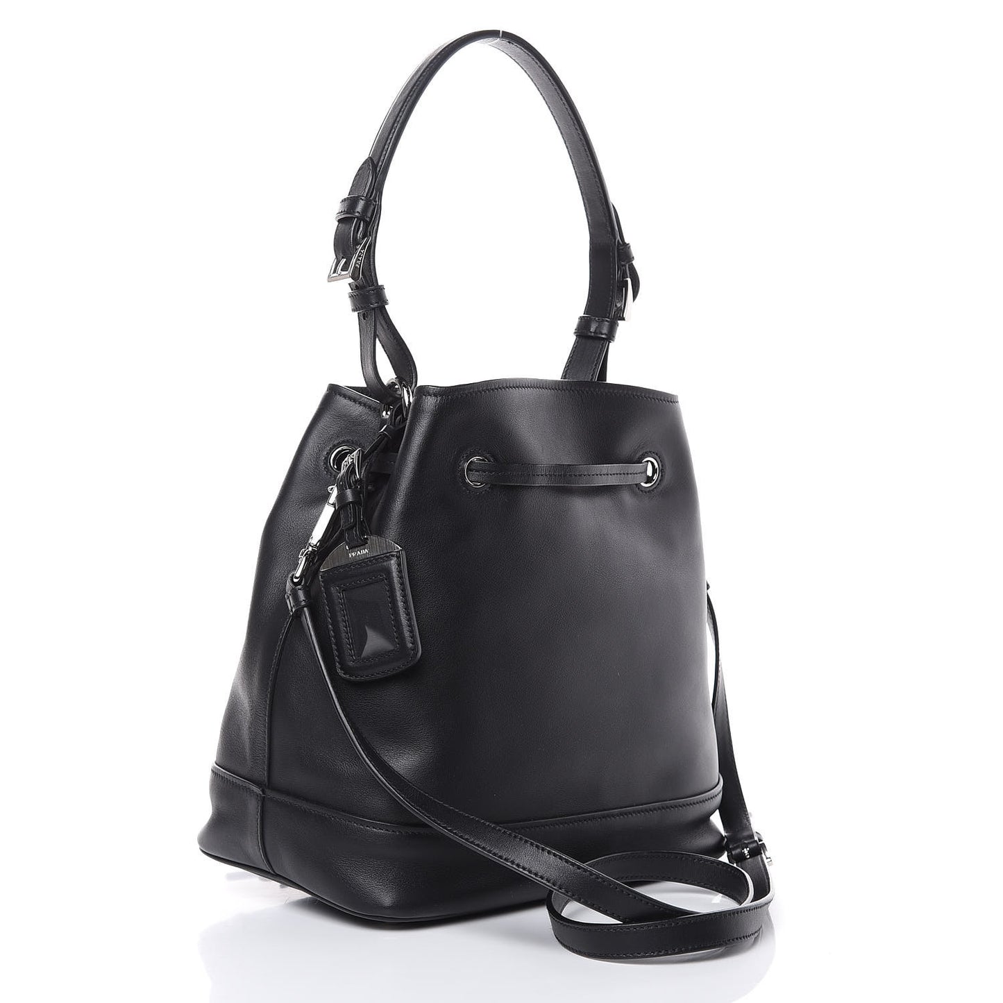 Soft Calfskin Bucket Bag Black