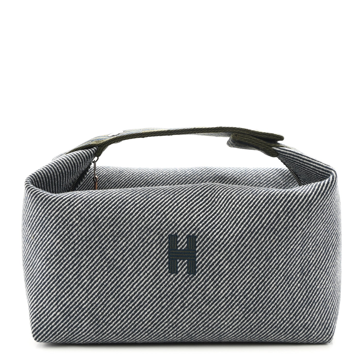 Hermes Wool Large Bride-A-Brac H Natte Pouch Bleu Abysse 1 of 9