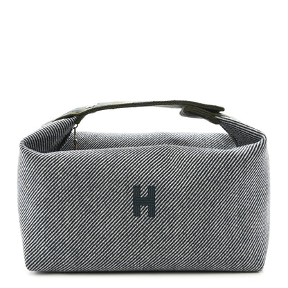 Hermes Wool Large Bride-A-Brac H Natte Pouch Bleu Abysse 1 of 9