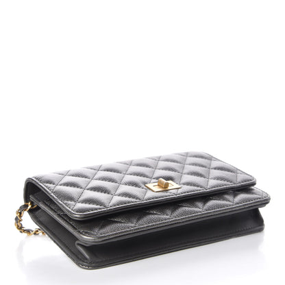 Chanel Calfskin Quilted Reissue Wallet On Chain WOC Charcoal 4 of 11