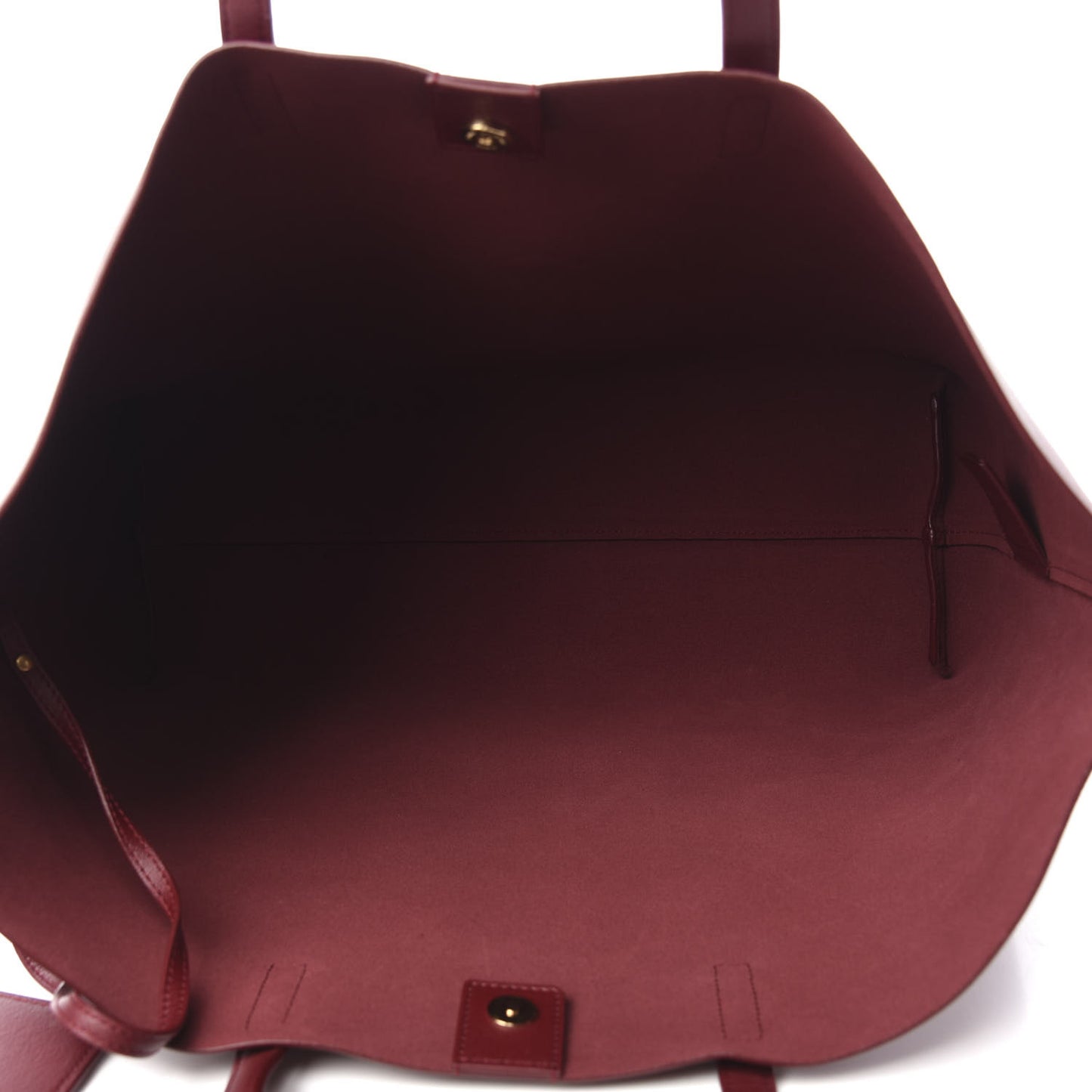 Calfskin Large Shopping Tote Bordeaux