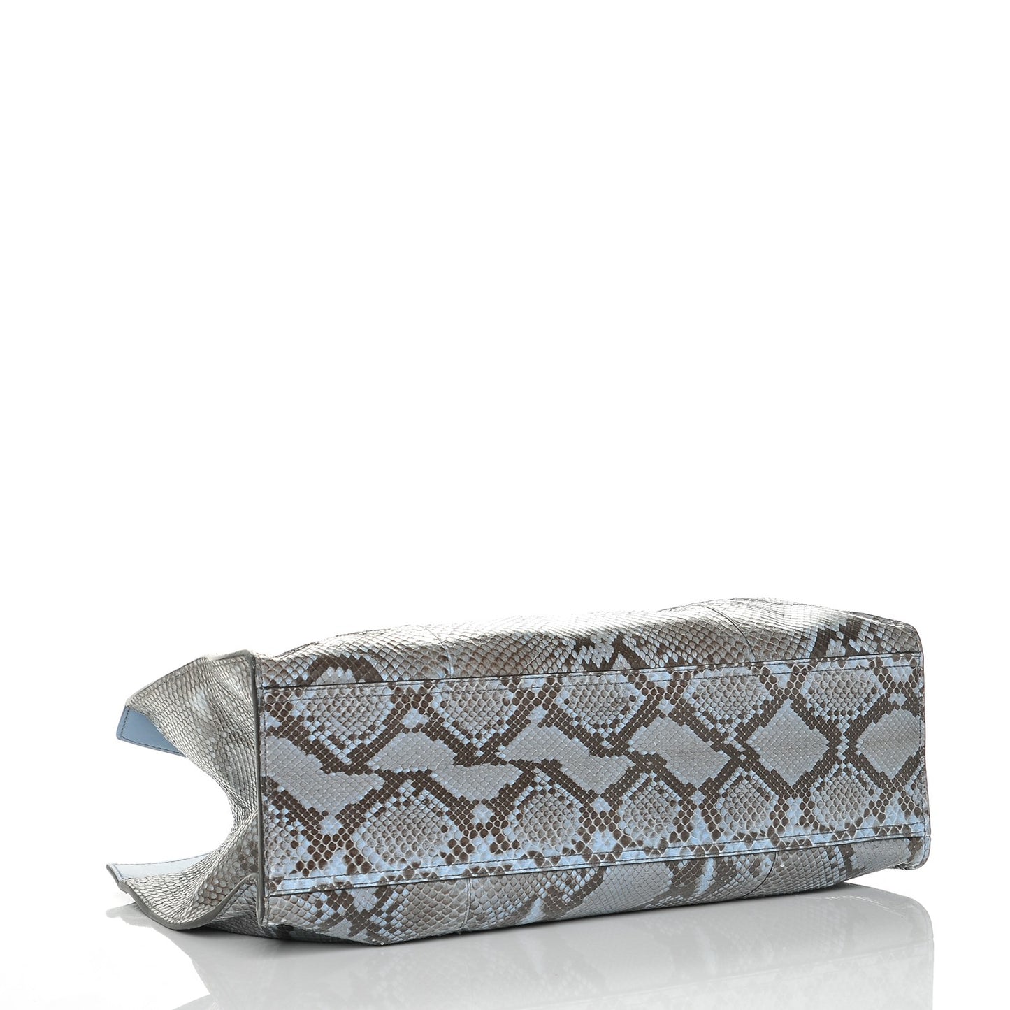 Python Medium Jackie Top Handle Bag Aquamarine