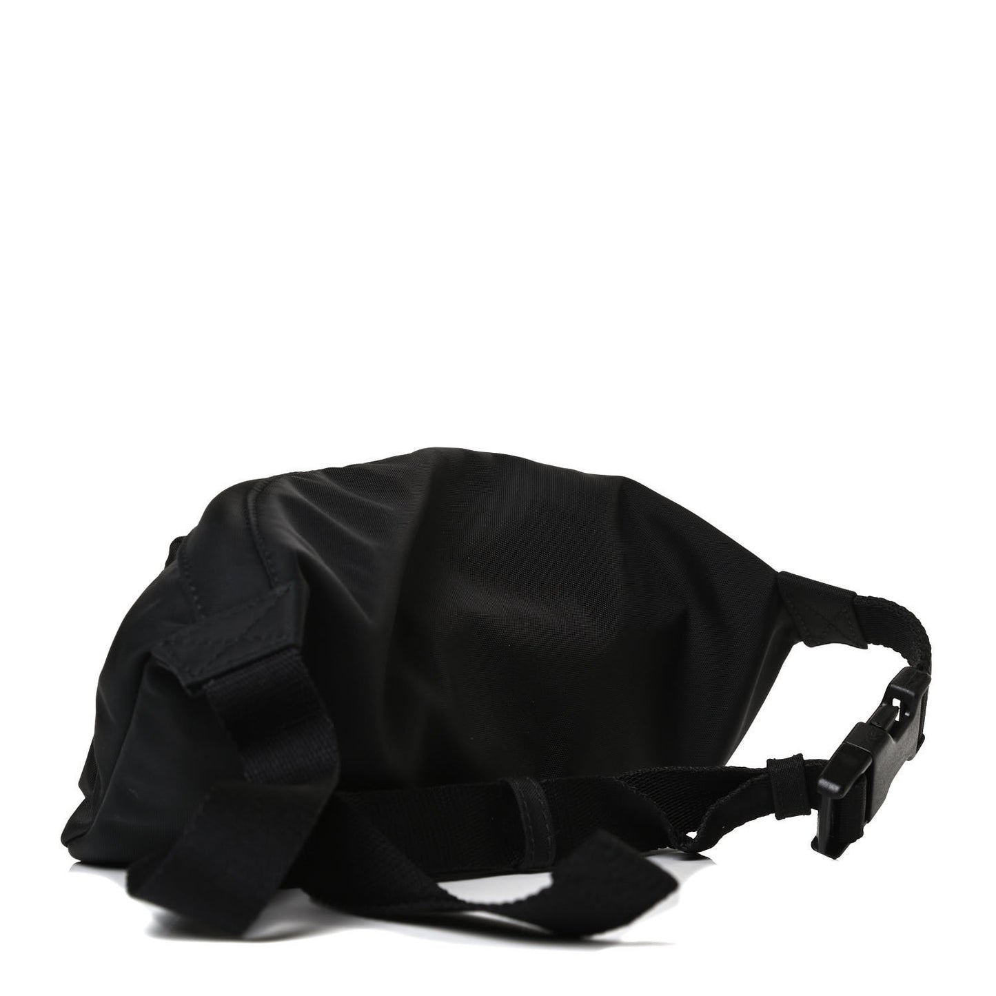 Textured Sport Nylon Logo Embroidered Wheel Beltpack Black