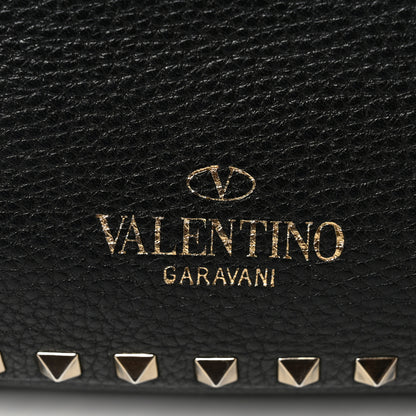 Valentino Garavani Vitello Medium Rockstud Tote Black 6 of 10
