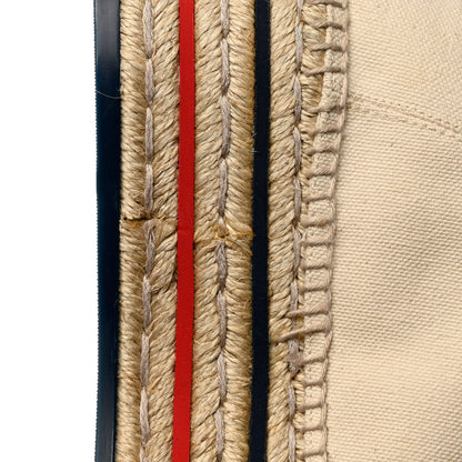 Gucci Canvas Logo Lace-Up Platform Espadrilles 38 Greggio Grege 10 of 13