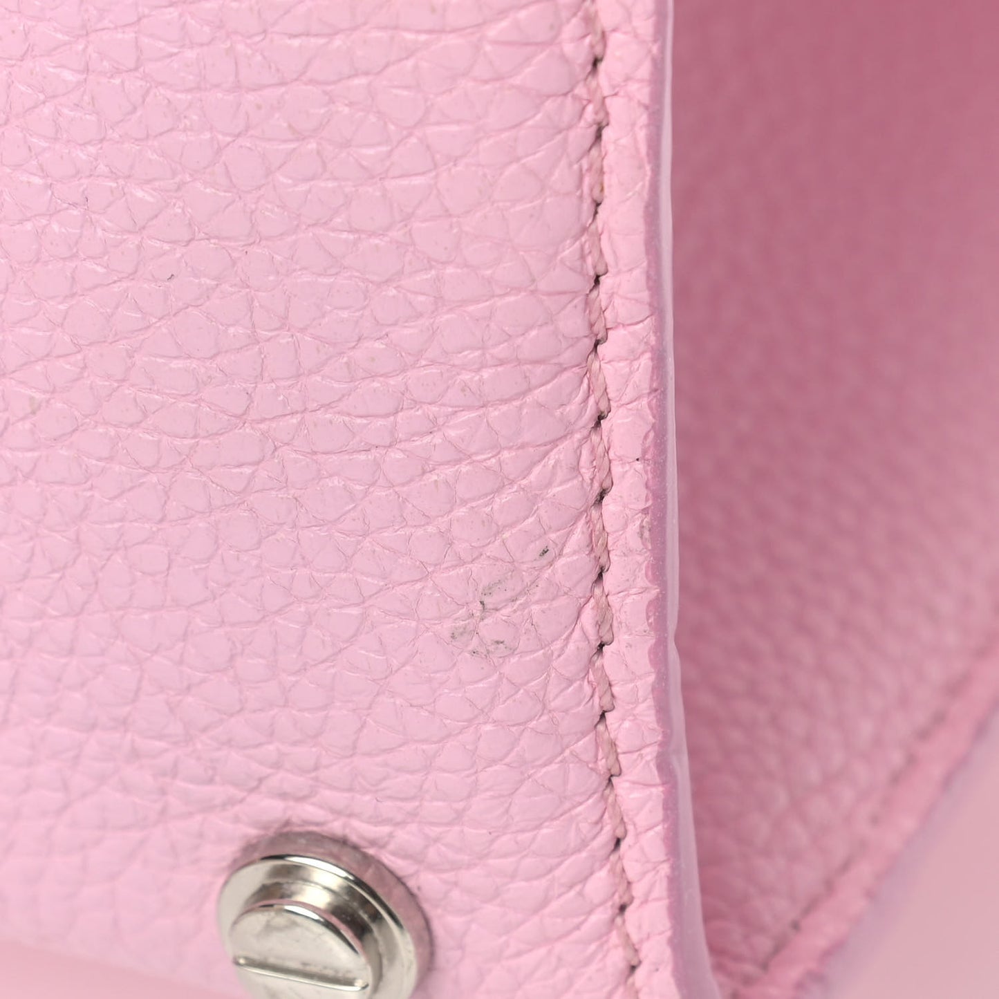 Grained Calfskin Mini Horizon Satchel Bright Pink
