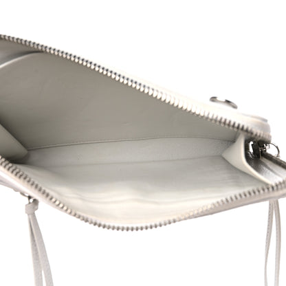 Balenciaga Grained Calfskin Classic Silver Hardware Reporter Crossbody White 5 of 15