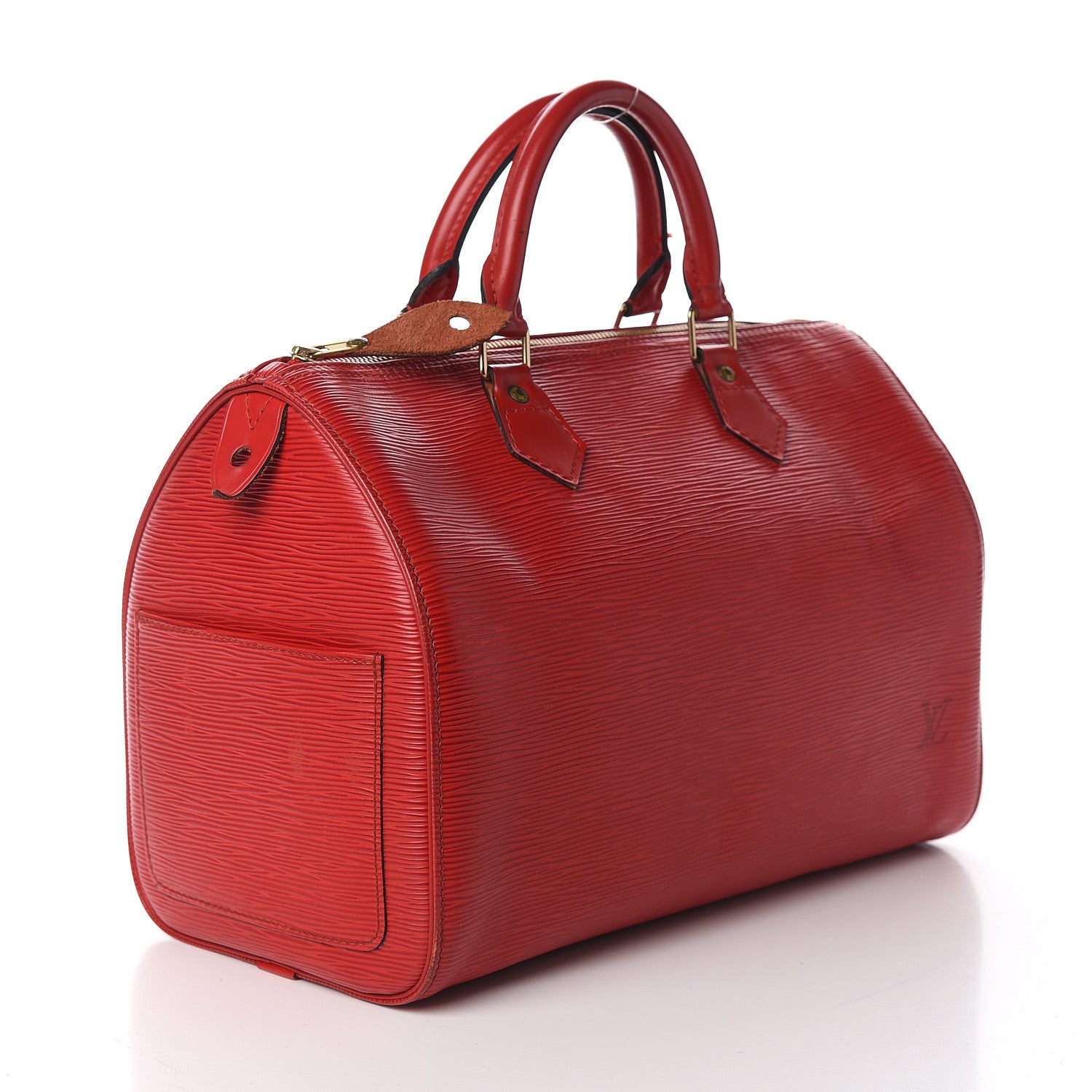 Louis Vuitton Epi Speedy 30 Castillan Red 2 of 20