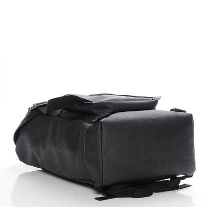 Gucci Coated Canvas Interlocking G Double Buckle Backpack Black 4 of 7