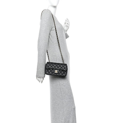 Chanel Metallic Caviar Quilted Mini Rectangular Flap Black 2 of 10