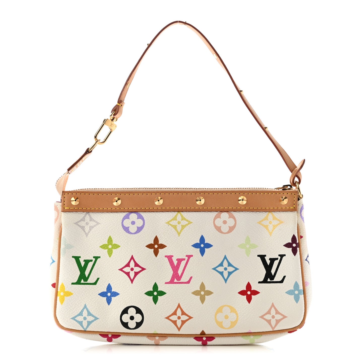 Monogram Multicolor Pochette Accessories White