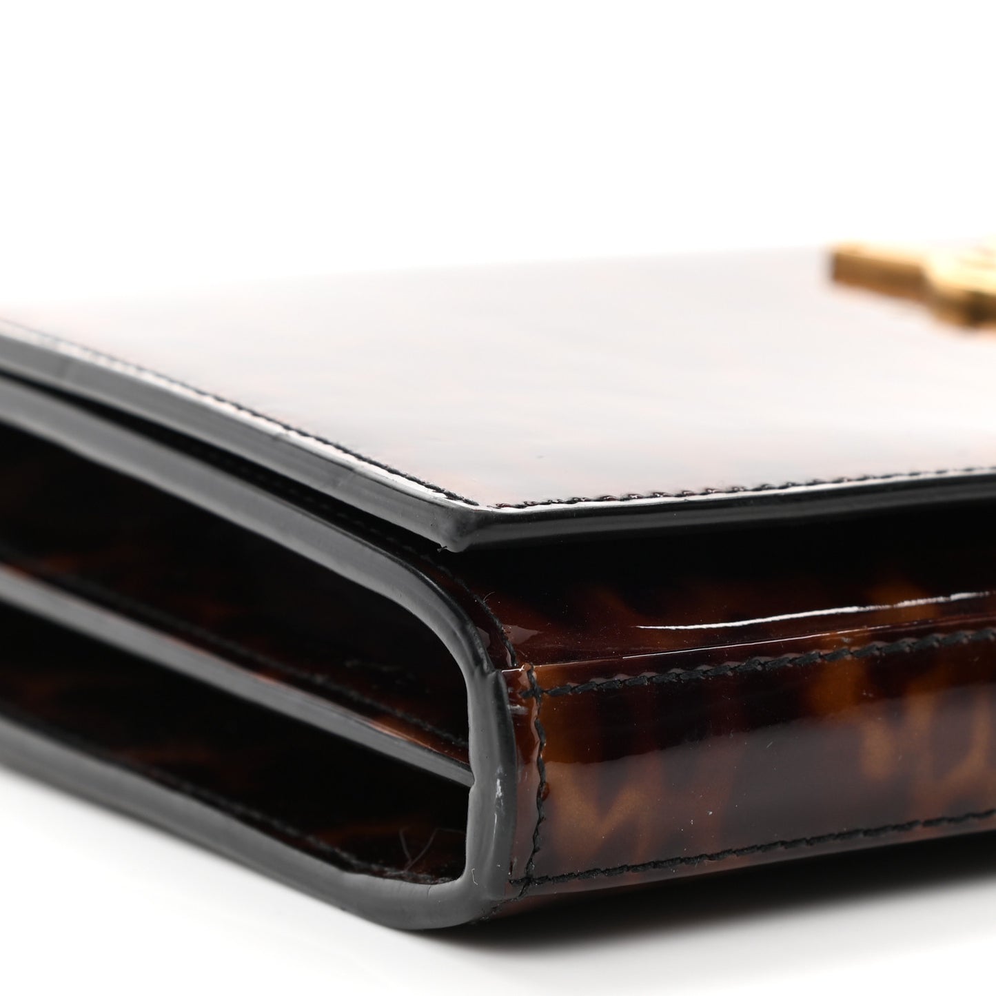 Patent Monogram Chain Wallet Tortoiseshell