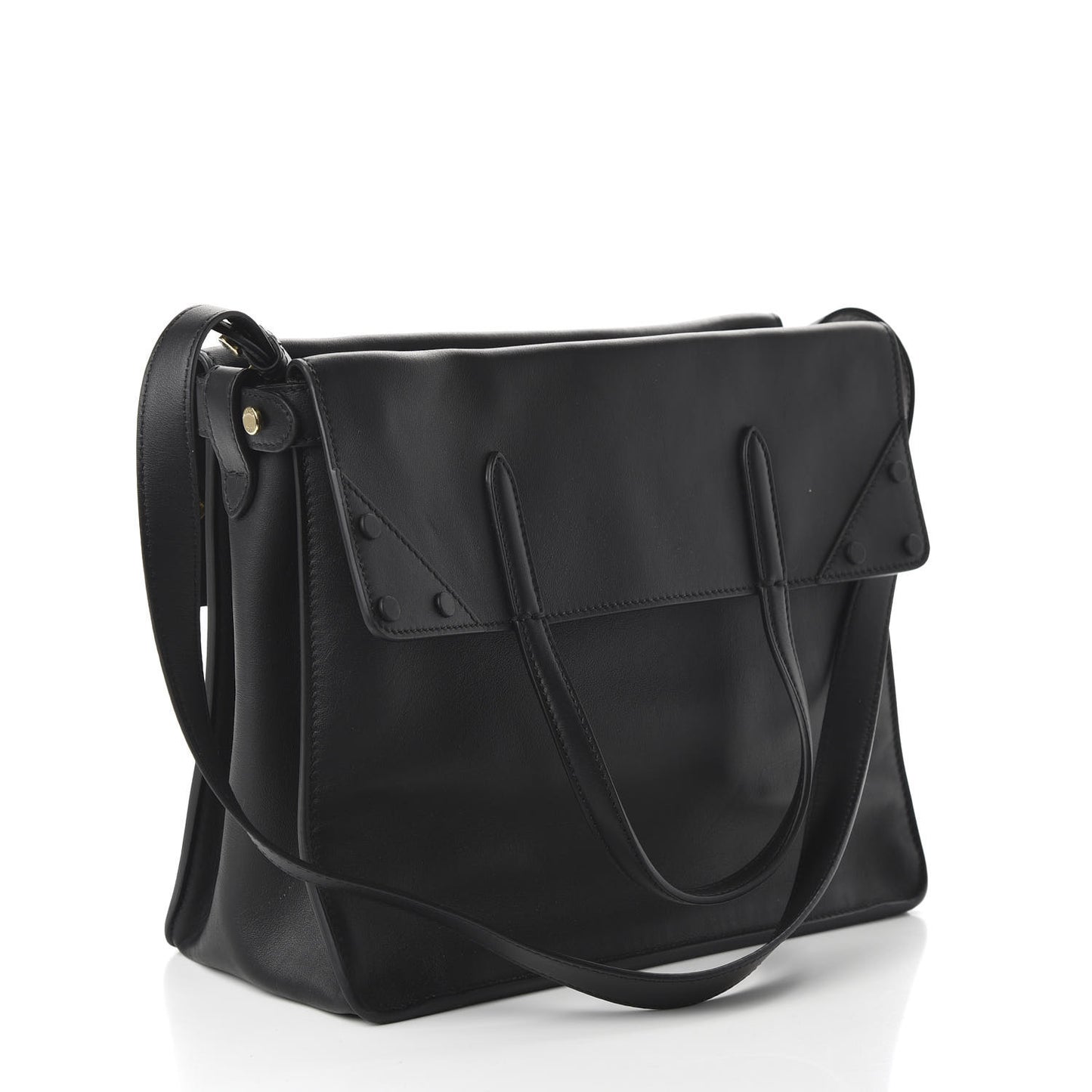 Vitello Grace Matte Large Flip Tote Black