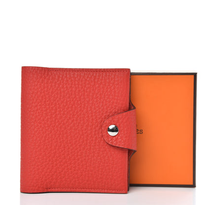 Hermes Taurillon Clemence Ulysse Mini Notebook Rouge De Coeur 7 of 7