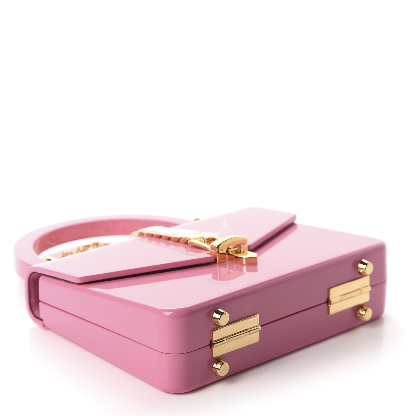Plexiglass Mini Sylvie 1969 Top Handle Bag Pink