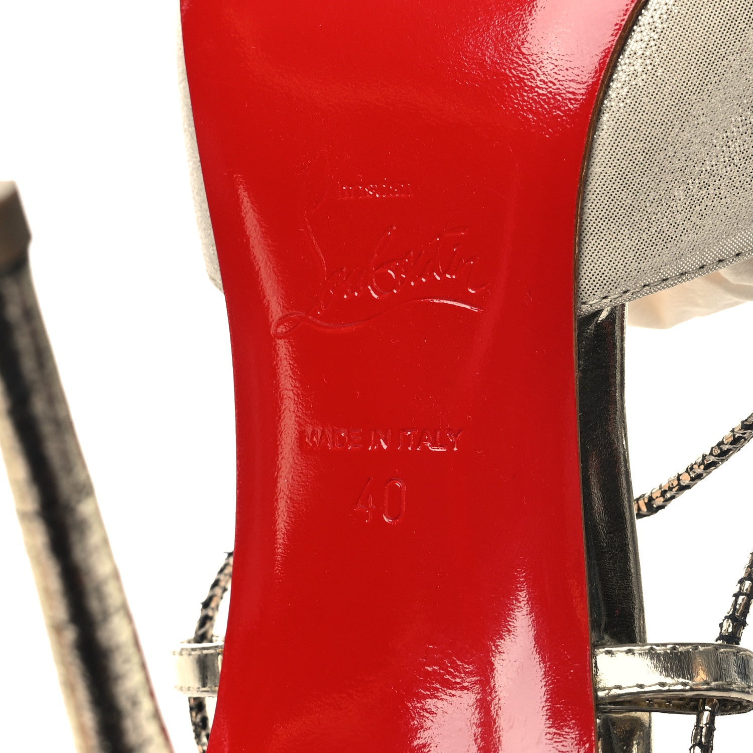 Christian Louboutin Snakeskin Corsankle Lace Up 100 Pumps 40 Platine 6 of 8