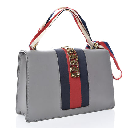Gucci Calfskin Small Sylvie Shoulder Bag Deep Grey 5 of 30