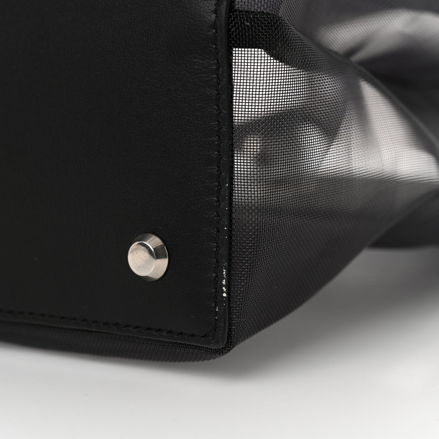 Mesh Large Duty Free Tote Black