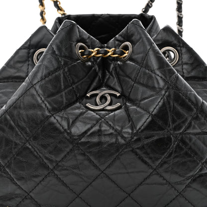 Chanel Aged Calfskin Quilted Small Gabrielle Backpack Black 8 of 11