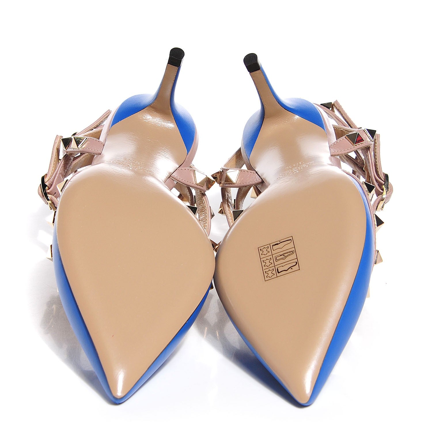 Valentino Garavani Nappa Rockstud Ankle Strap 65mm Pumps 35.5 Light Sapphire Poudre 5 of 6