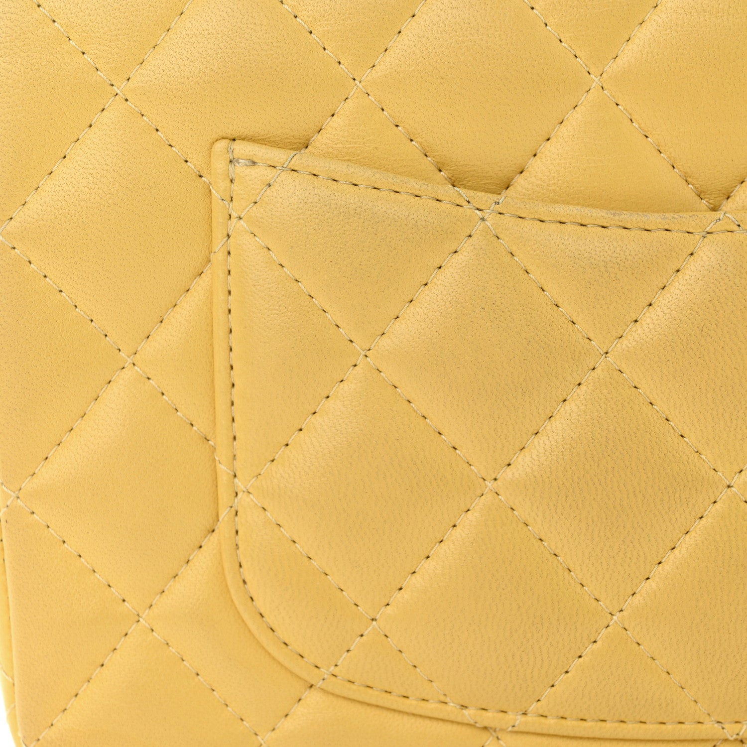 Chanel Lambskin Quilted Mini Rectangular Flap Yellow 4 of 17