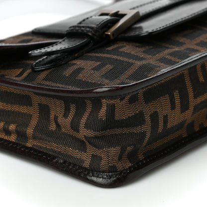 Fendi Zucca Calfskin Shoulder Bag Tobacco 9 of 19