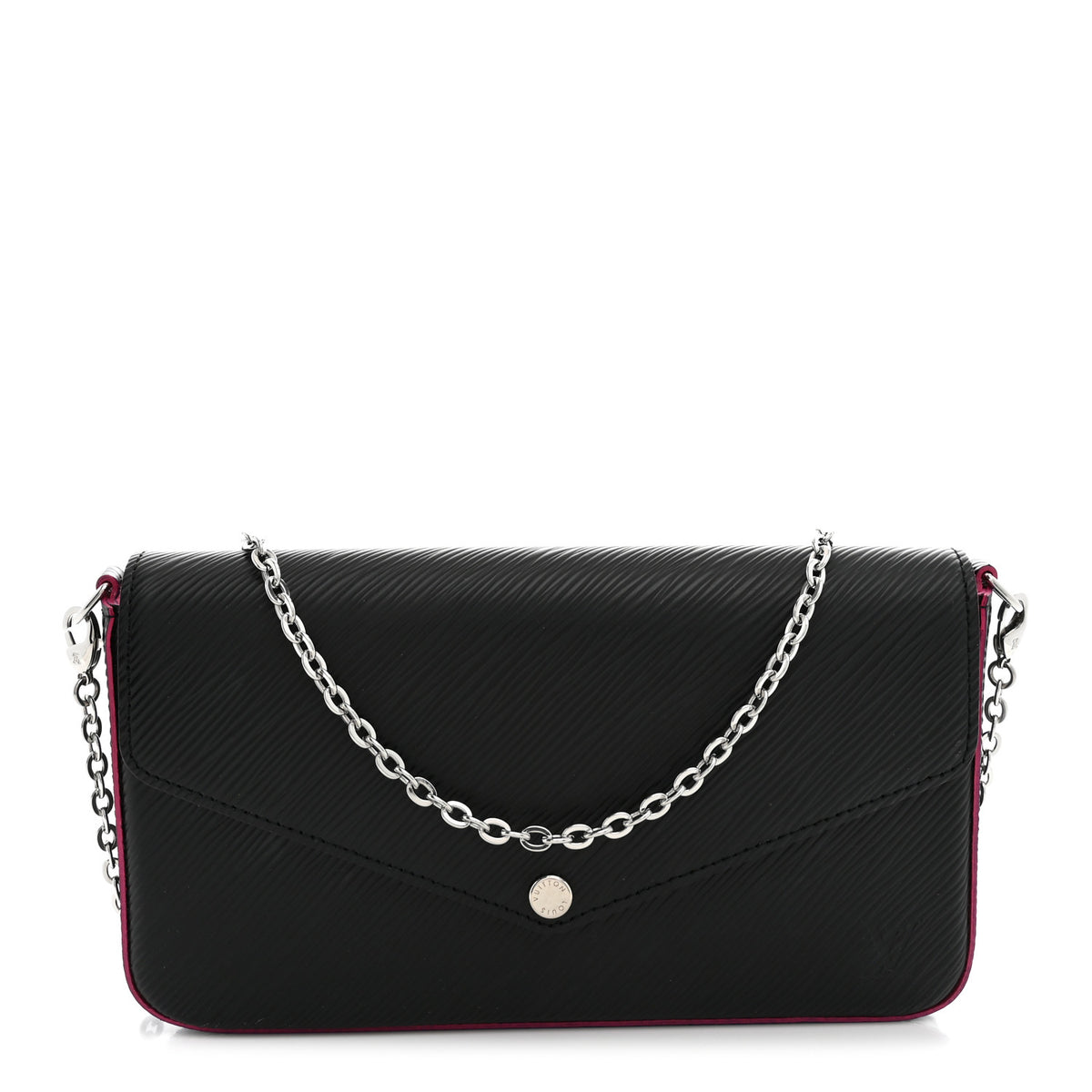 Louis Vuitton Epi Pochette Felicie Black Hot Pink 1 of 12