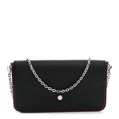 Louis Vuitton Epi Pochette Felicie Black Hot Pink 1 of 12