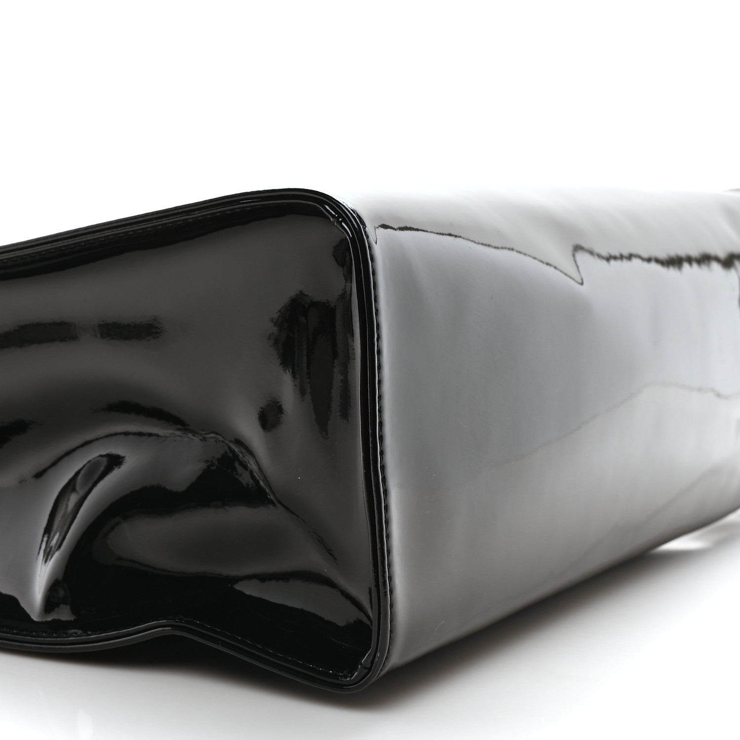 Telfar Patent Vegan Leather Medium Shopping Bag Black 9 of 10