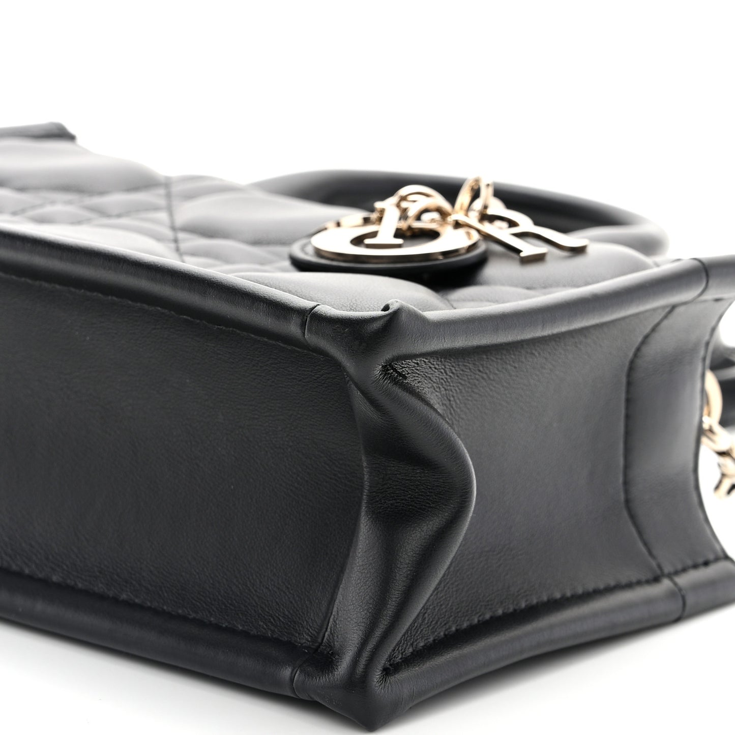 Calfskin Macrocannage Mini Book Tote Black