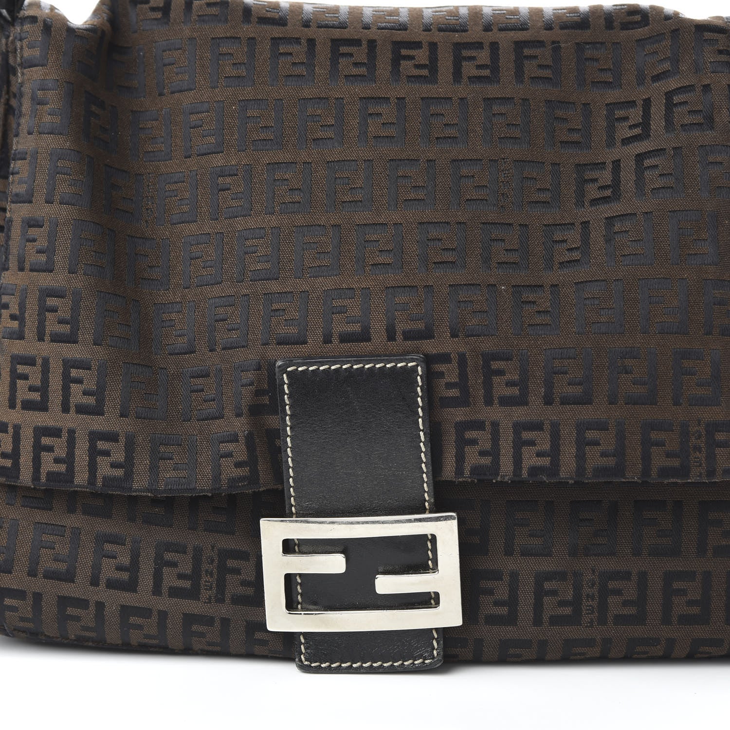 Fendi Zucchino Mama Baguette Brown 9 of 9