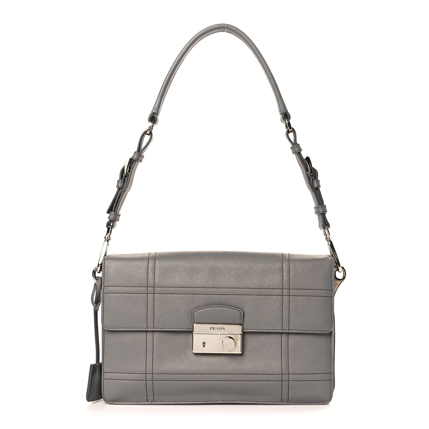 Saffiano Soft Stitched Sound Shoulder Bag Marmo