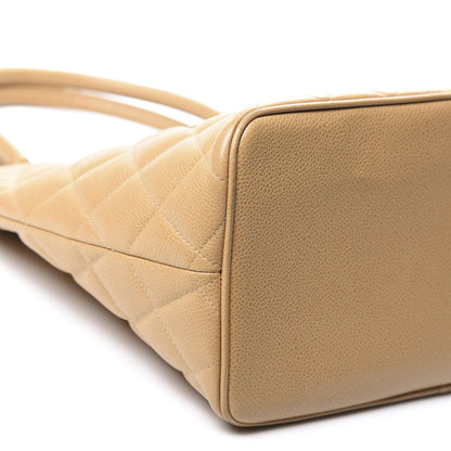 Chanel Caviar Quilted Medallion Tote Beige 5 of 10