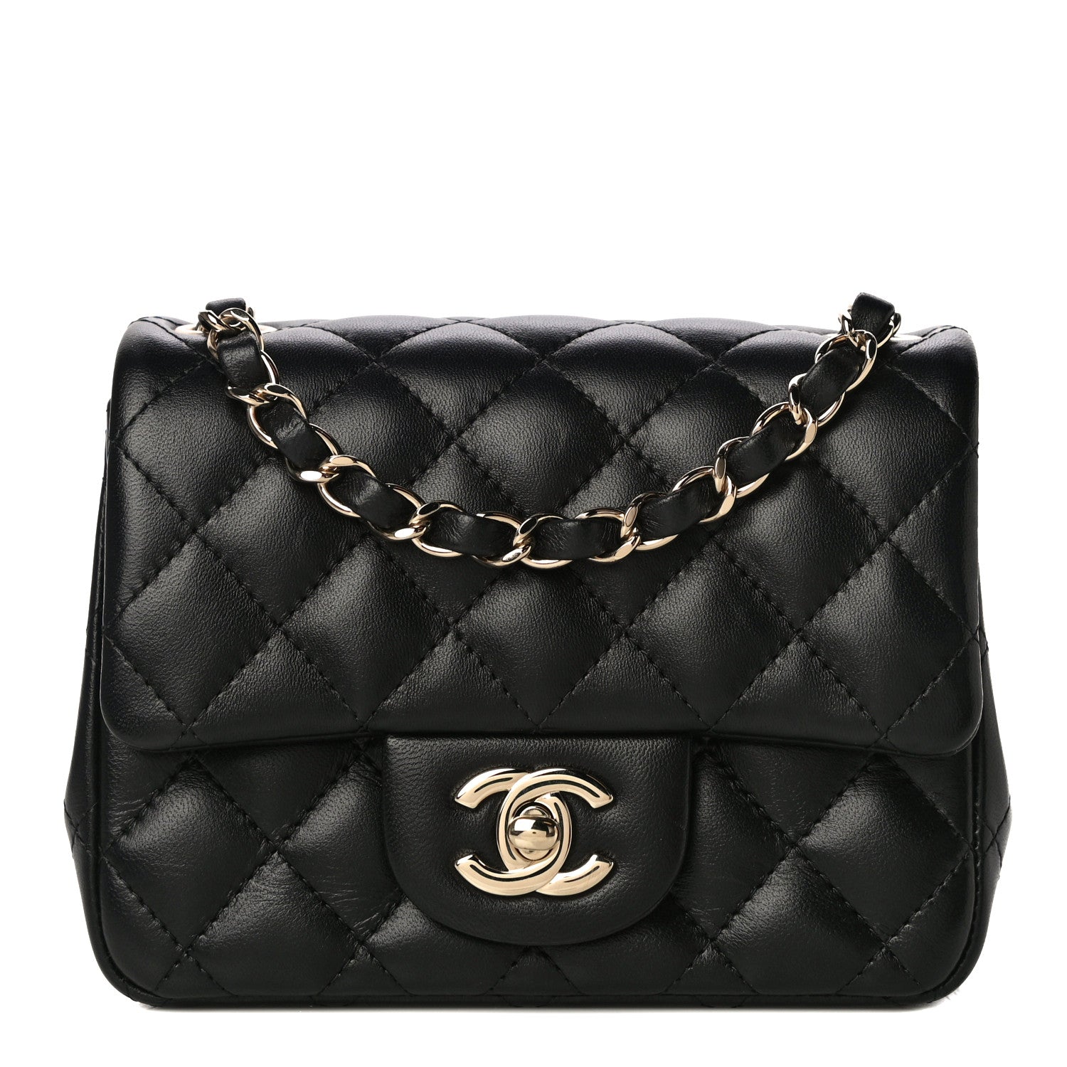 Chanel Lambskin Quilted Mini Square Flap Black 1 of 17