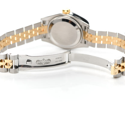 Rolex Stainless Steel 18K Yellow Gold Diamond 26mm Oyster Perpetual Datejust Watch Blue 179173 5 of 5