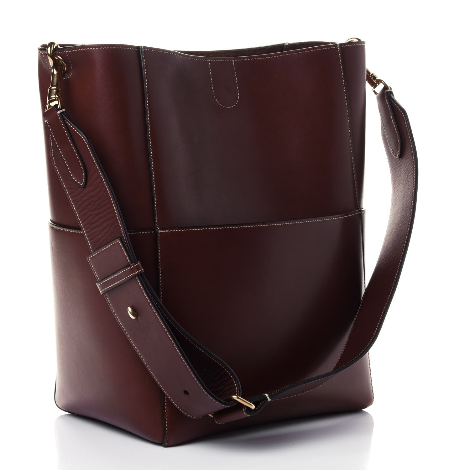 Celine Natural Calfskin Seau Sangle Bucket Bag Chestnut 2 of 4