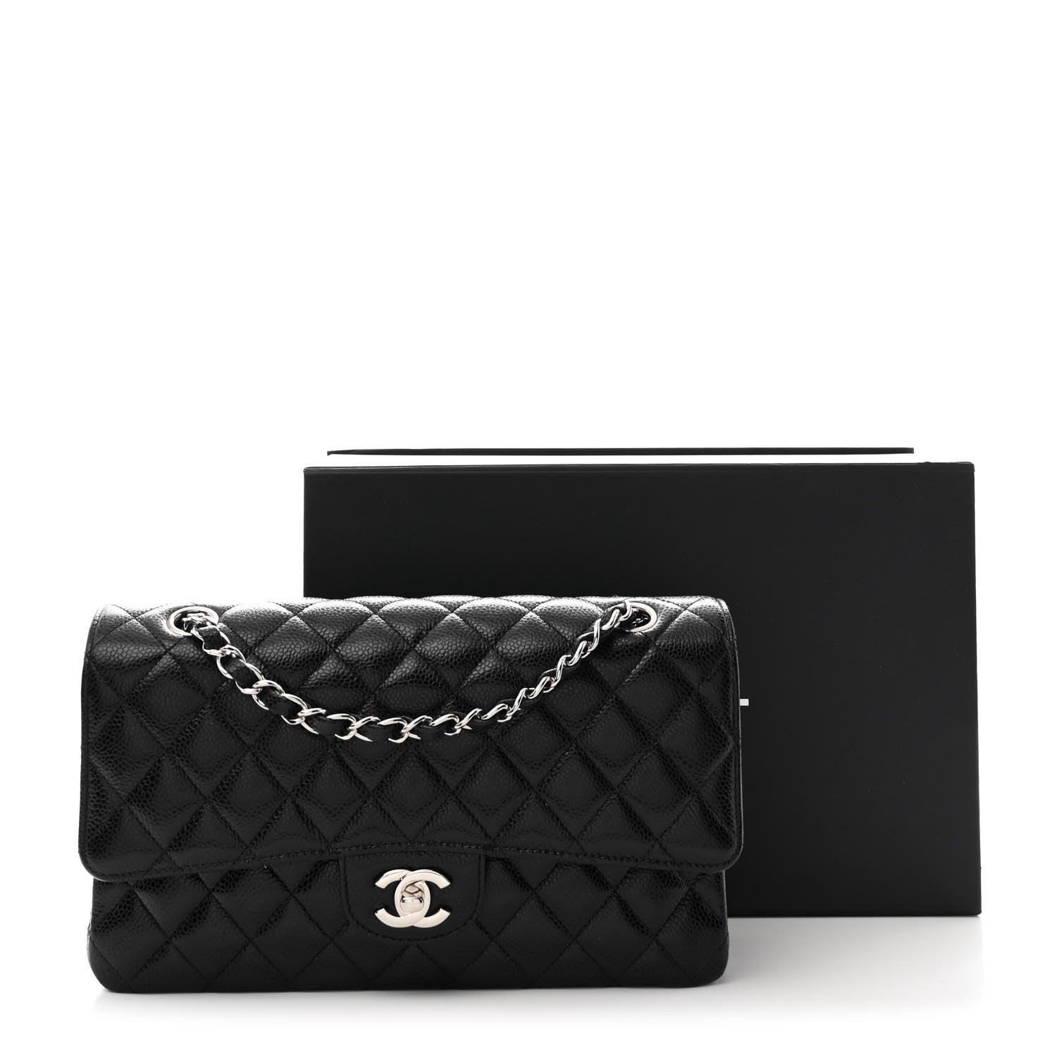 Chanel Caviar Quilted Medium Double Flap Black 11 of 11