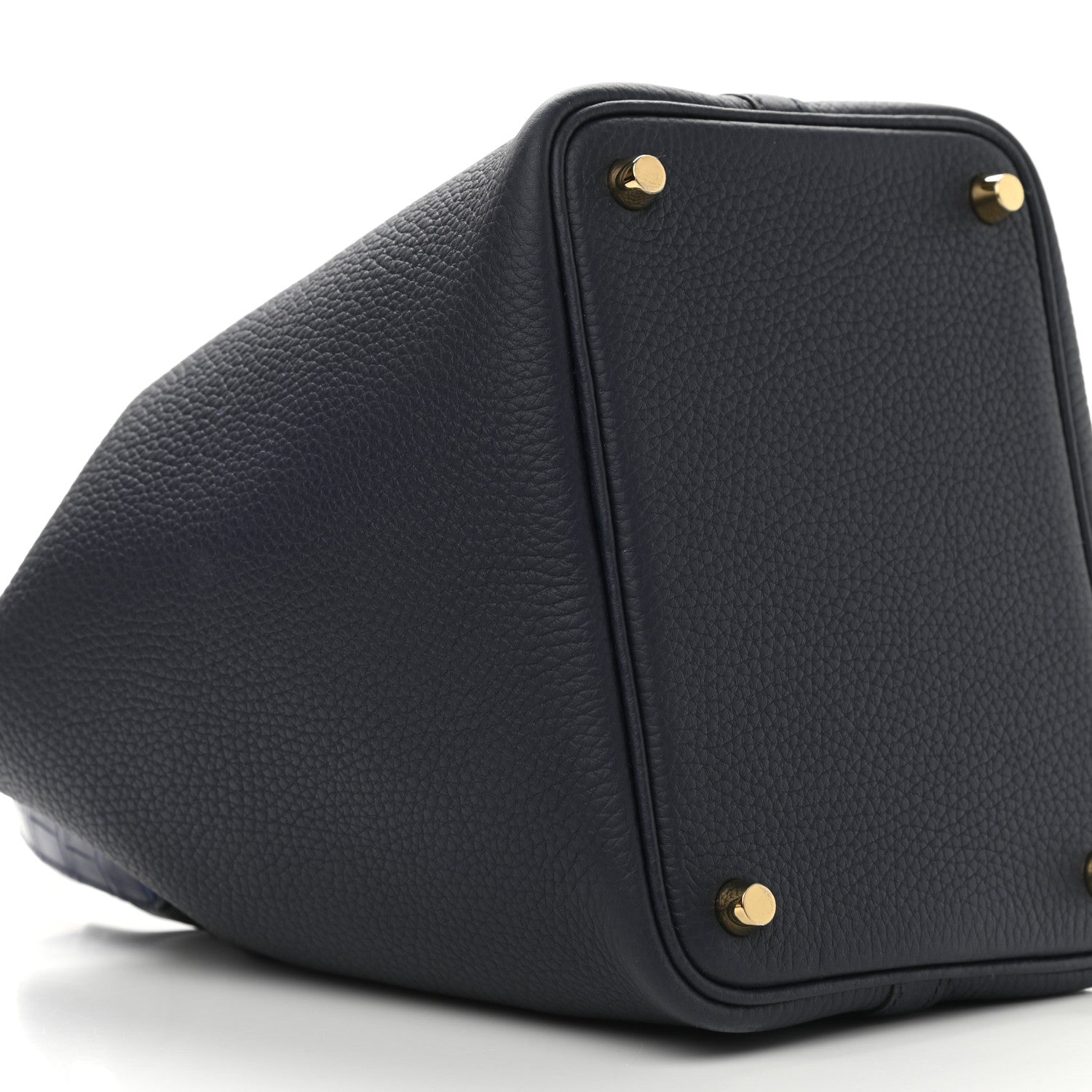 Hermes Taurillon Clemence Matte Alligator Picotin Lock Touch 18 PM Bleu Nuit Bleu Saphire 8 of 9