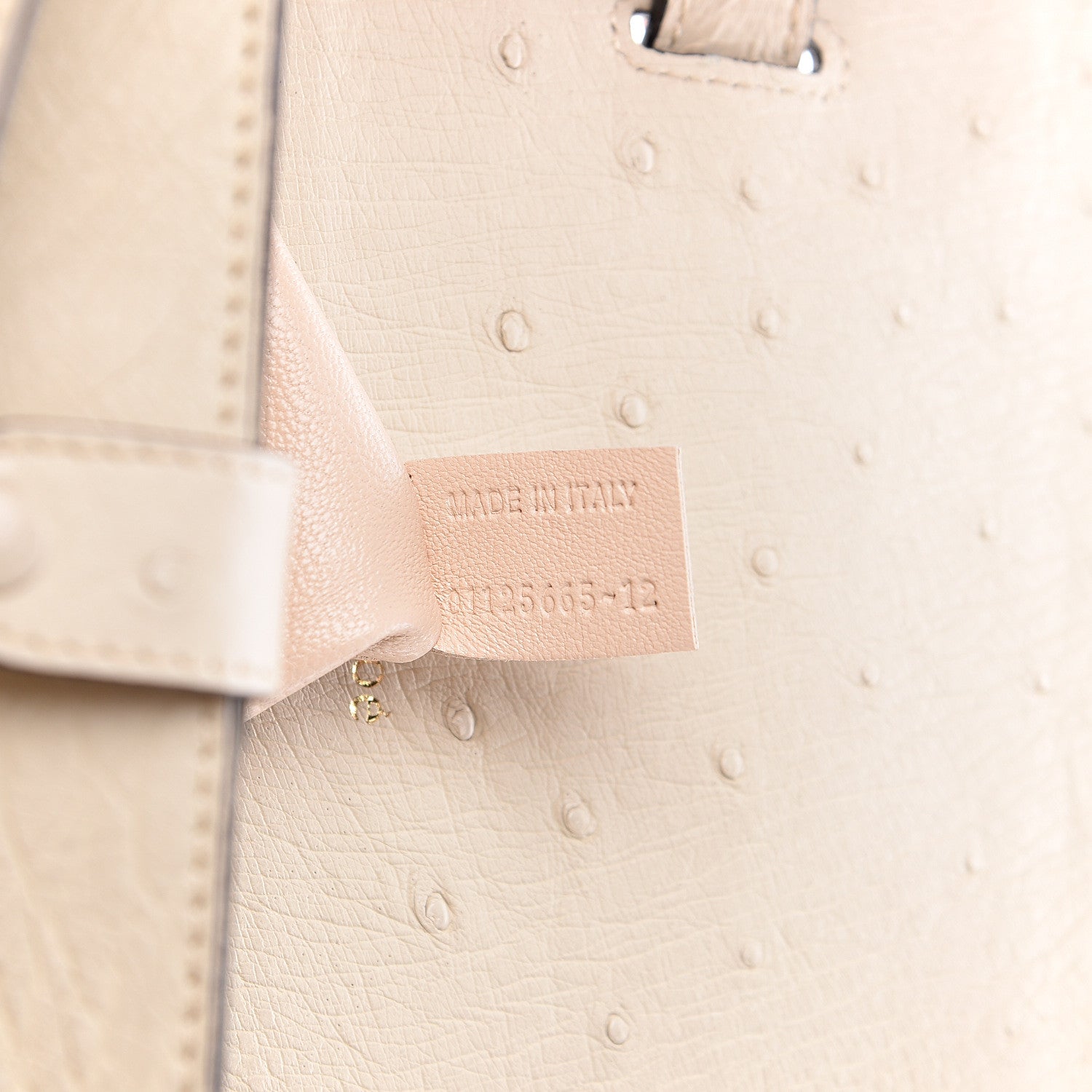 Chloe Ostrich Louise Shoulder Bag Ivory 7 of 14